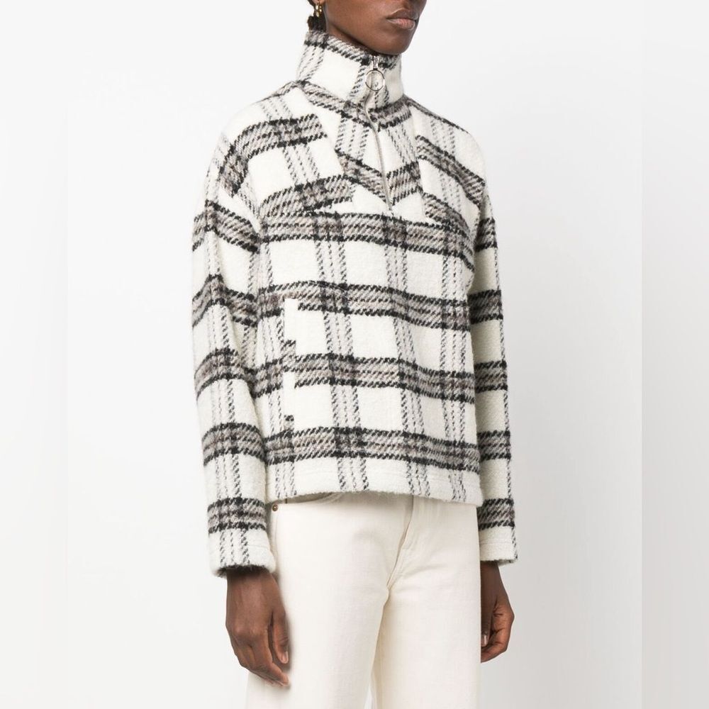 IRO Bika Jacket in Ecru-Black-Grey, NWT, Size EU 40 - Picture 2 of 15